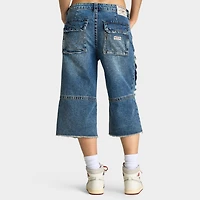 True Religion Women's bobbie Baggy Cargo Capris / Easy Hazel