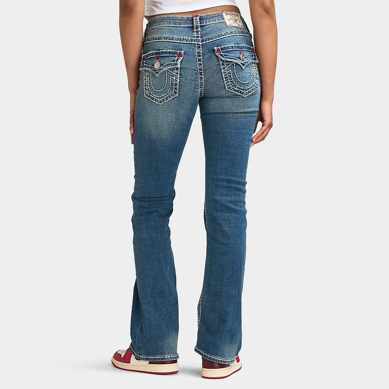 True Religion Femme Jean Bootcut Taille Mi-Haute Becca Super T Flap / Brise Orchide