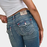 True Religion Femme Jean Bootcut Taille Mi-Haute Becca Super T Flap / Brise Orchide