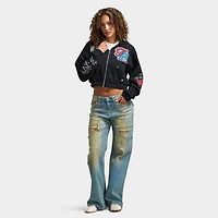 True Religion Women's Carpenter Bobbi Flap Big T / Winter Breeze