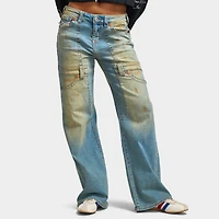 True Religion Women's Carpenter Bobbi Flap Big T / Winter Breeze