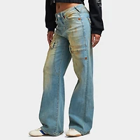 True Religion Women's Carpenter Bobbi Flap Big T / Winter Breeze