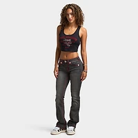True Religion Women's Becca Mid Rise Bootcut Flap Sup T / Compass Trail