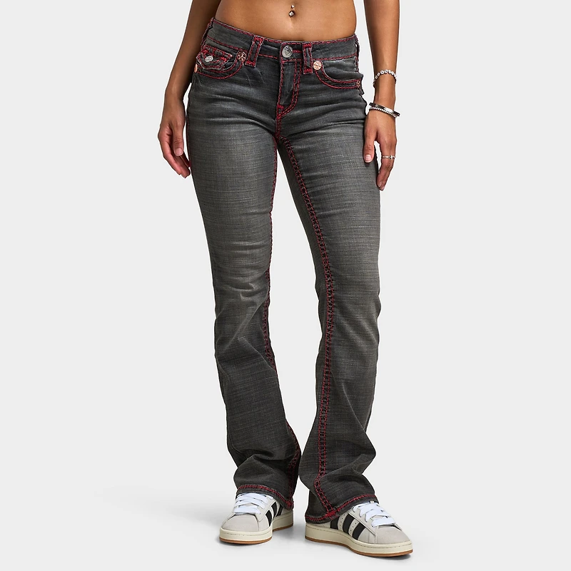 True Religion Women's Becca Mid Rise Bootcut Flap Sup T / Compass Trail