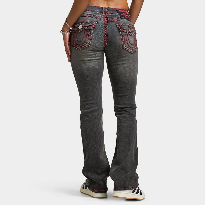 True Religion Women's Becca Mid Rise Bootcut Flap Sup T / Compass Trail