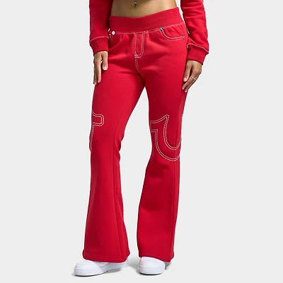True Religion Women's Anniversary Big T Flare Pants / Scarlet Sage