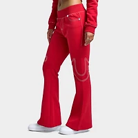 True Religion Women's Anniversary Big T Flare Pants / Scarlet Sage