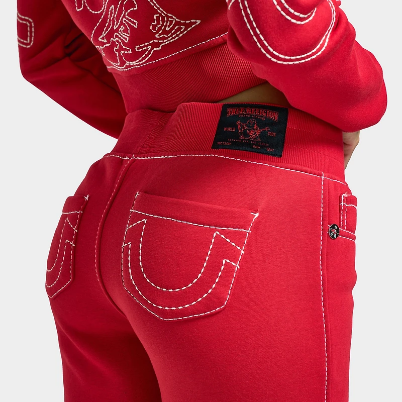 True Religion Women's Anniversary Big T Flare Pants / Scarlet Sage