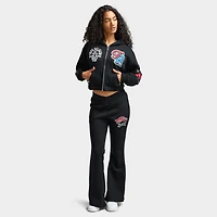 True Religion Women's Crystal V WB Flare Pants / Jet Black