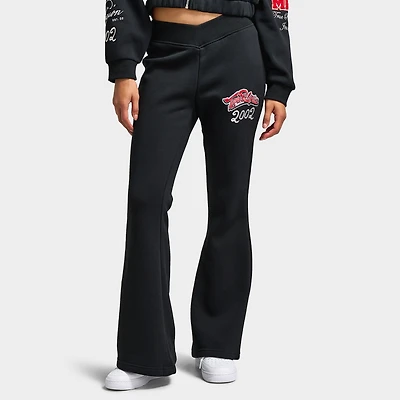 True Religion Women's Crystal V WB Flare Pants / Jet Black