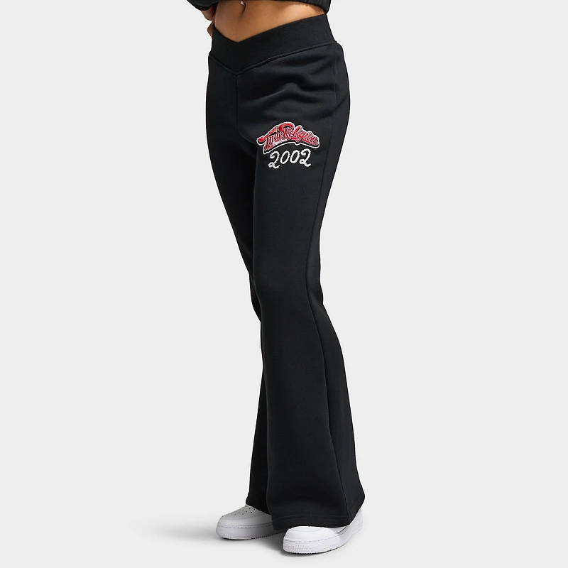 True Religion Women's Crystal V WB Flare Pants / Jet Black