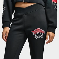True Religion Women's Crystal V WB Flare Pants / Jet Black