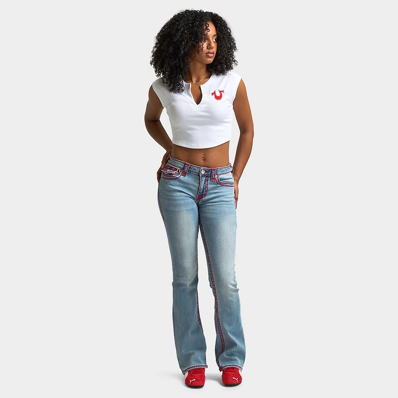 True Religion Women's Becca Midrise Bootcut Flap Super T / Nominated