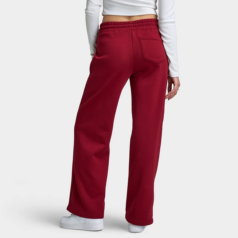 True Religion Women's Crystal Wide Leg Pants / Rhubarb