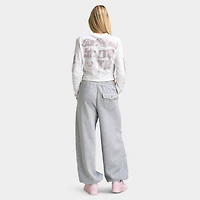 True Religion Haut court à manches longues sportif Crystal blanc / rose