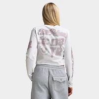 True Religion Haut court à manches longues sportif Crystal blanc / rose