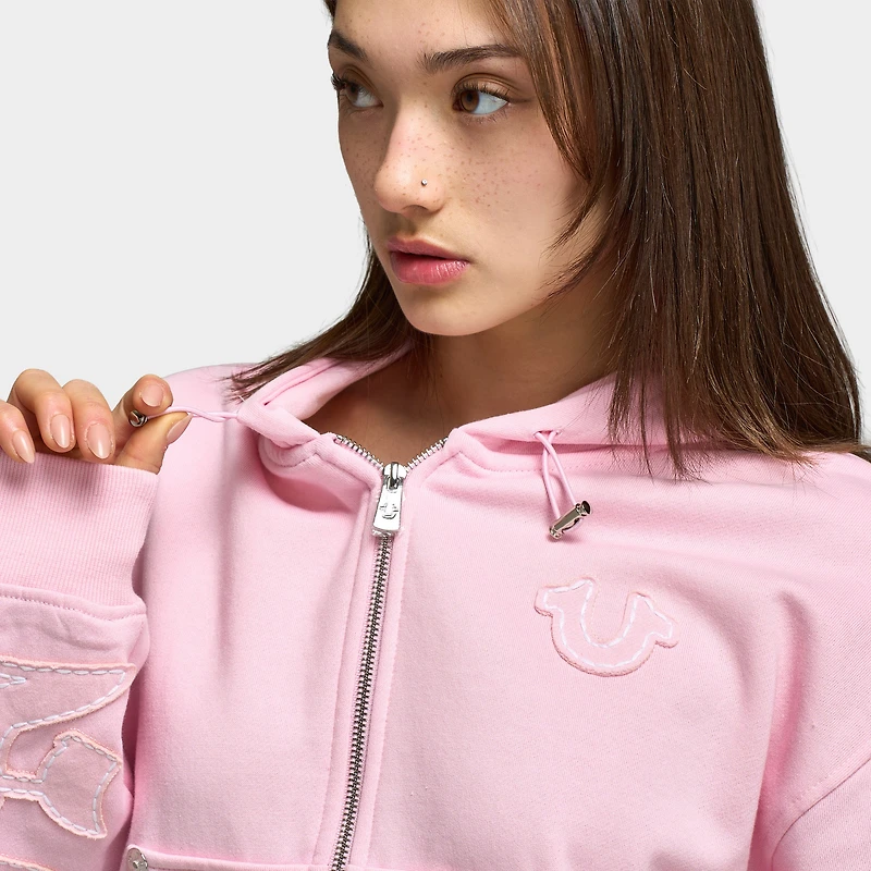 True Religion Women's Relax Fullzip Hoodie / Fairytale