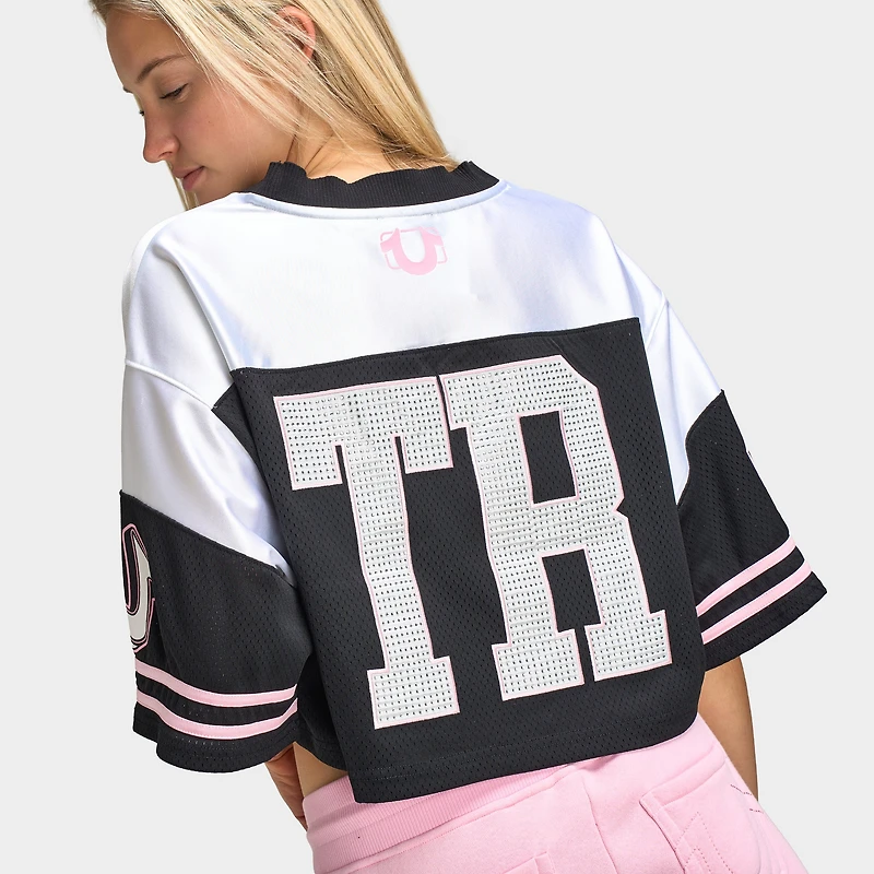 True Religion Maillot sport Crystal Noir / Blanc