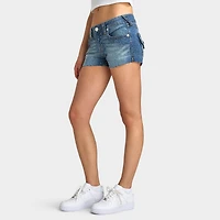 True Religion Crystal All Over Joey LR Cut Off Short Flap / Sugar Swirl