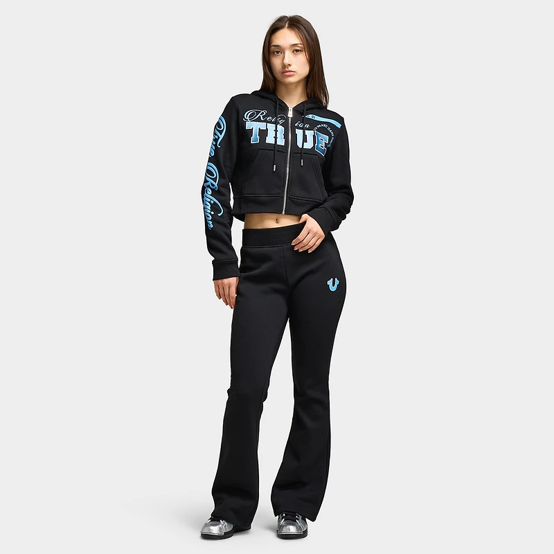 True Religion Women's Mid Rise Bootcut Pants / Black