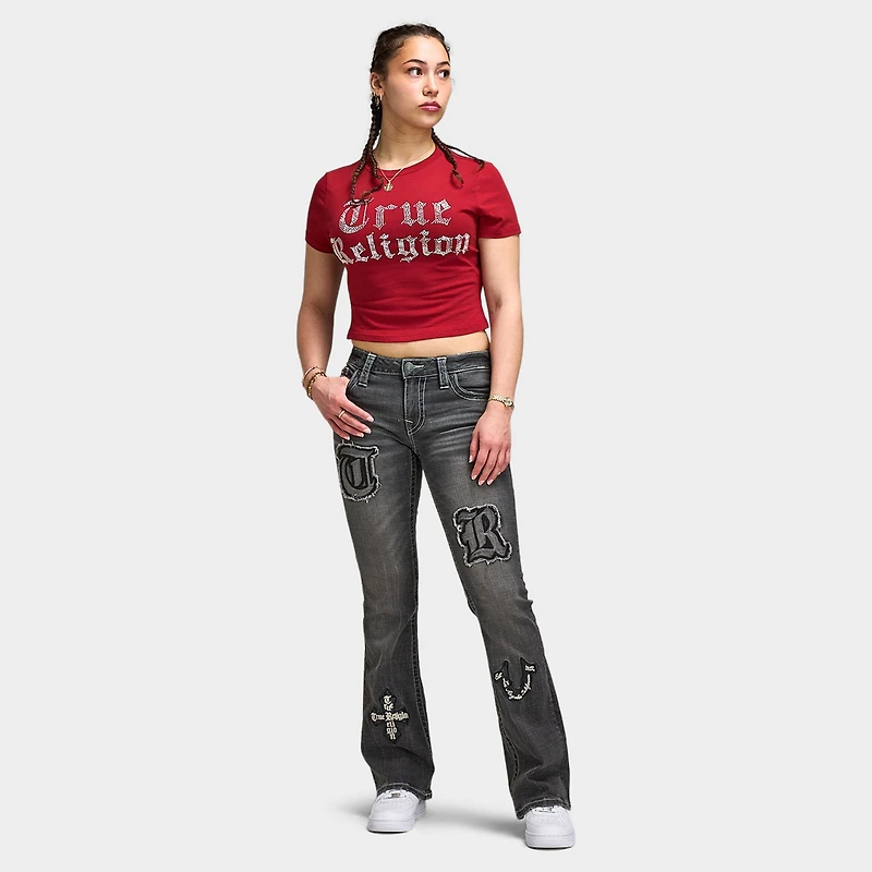 True Religion Crystal T-shirt / Dahlia rouge