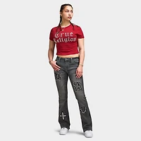 True Religion Crystal T-shirt  / Dahlia rouge