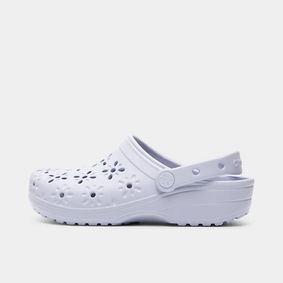 Crocs Women's Classic Floral Cut Out Clog / Purple Moon