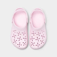 Crocs Women's Classic Floral Cut Out Clog / Pink Milk