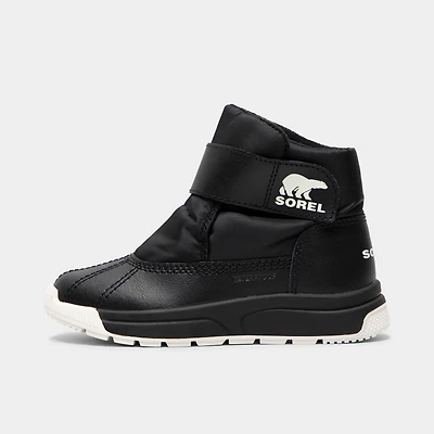 Sorel Children's Whitney 3 Strap Mid Waterproof Boots Black / Sea Salt