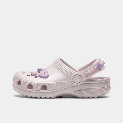 Crocs Kids' Classic Pearls and Heart Shine Clog / Grape Ice