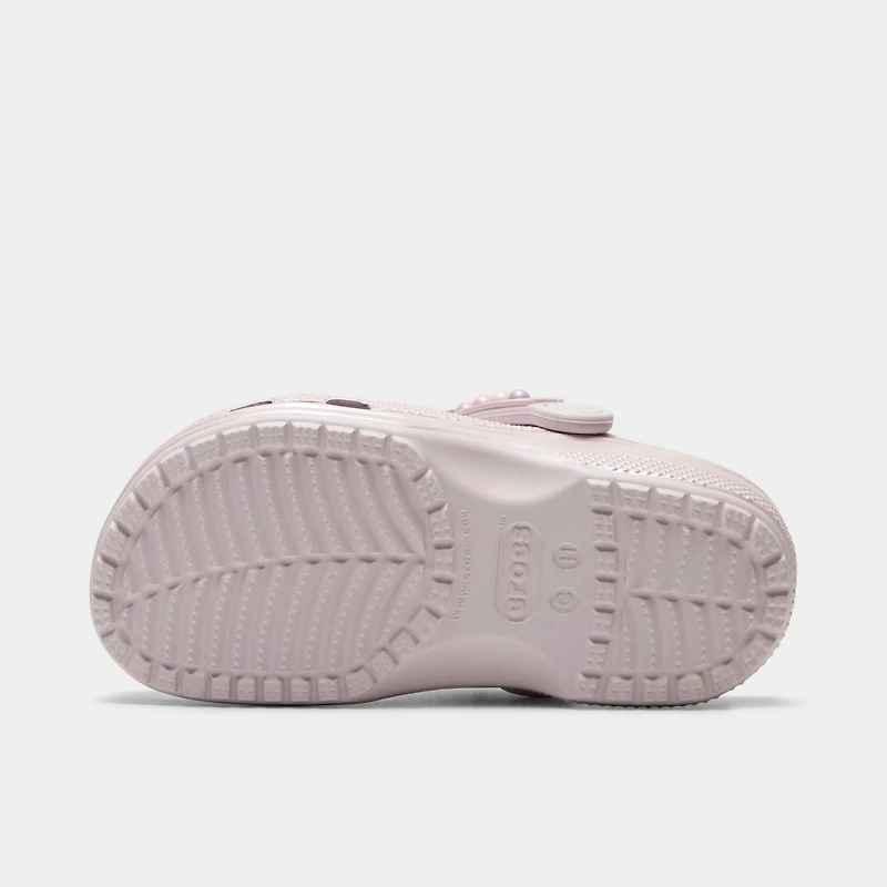 Crocs Kids' Classic Pearls and Heart Shine Clog / Grape Ice