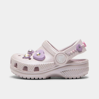 Crocs Infants' Classic Pearls and Heart Shine Clog / Grape Ice