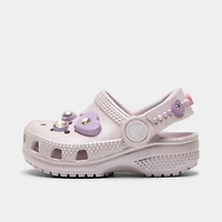 Crocs Infants' Classic Pearls and Heart Shine Clog / Grape Ice