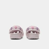 Crocs Infants' Classic Pearls and Heart Shine Clog / Grape Ice