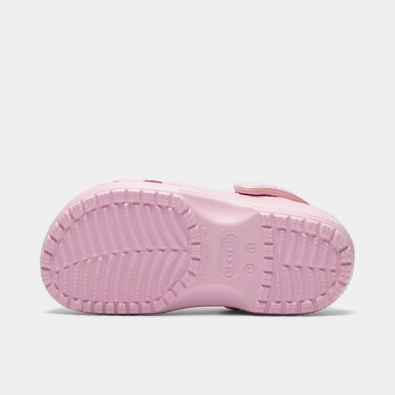 Crocs Children's Classic Unicorn Iridescent Shimmer Clog / Pink Milk