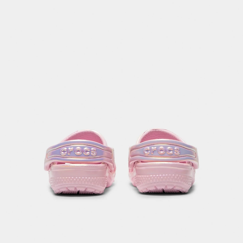 Crocs Toddlers' Classic Unicorn Iridescent Shimmer Clog / Pink Milk