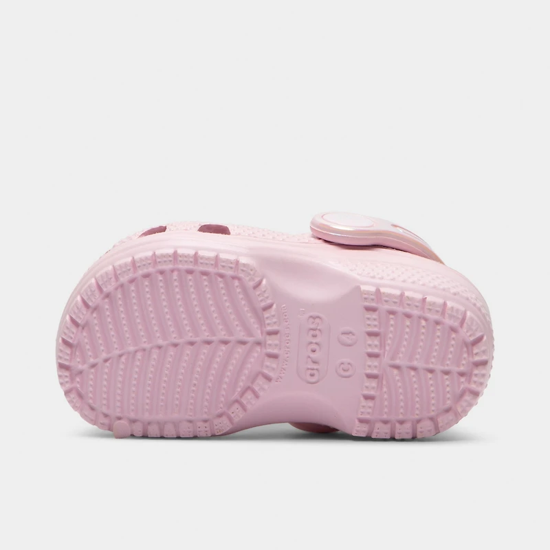 Crocs Toddlers' Classic Unicorn Iridescent Shimmer Clog / Pink Milk