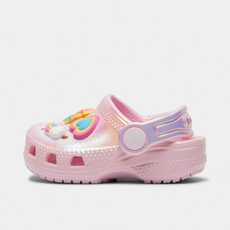 Crocs Toddlers' Classic Unicorn Iridescent Shimmer Clog / Pink Milk