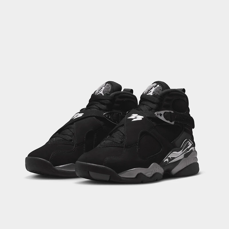 Jordan 8 Retro GS Noir / Blanc - Gris clair