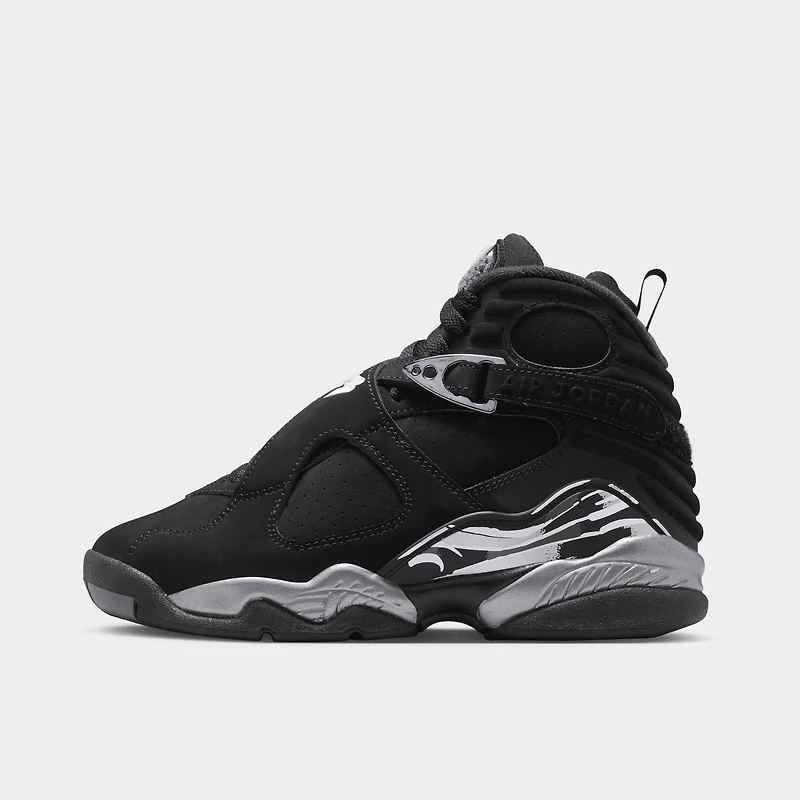 Jordan 8 Retro GS Noir / Blanc - Gris clair