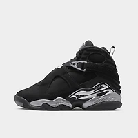 Jordan 8 Retro GS Noir / Blanc - Gris clair