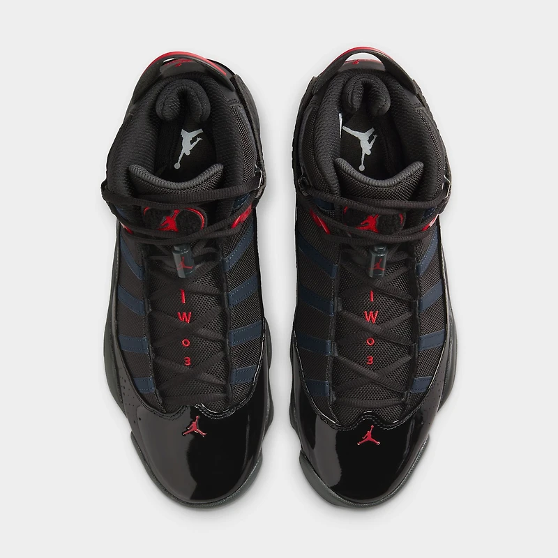 Jordan 6 Rings Black / Fire Red - Anthracite
