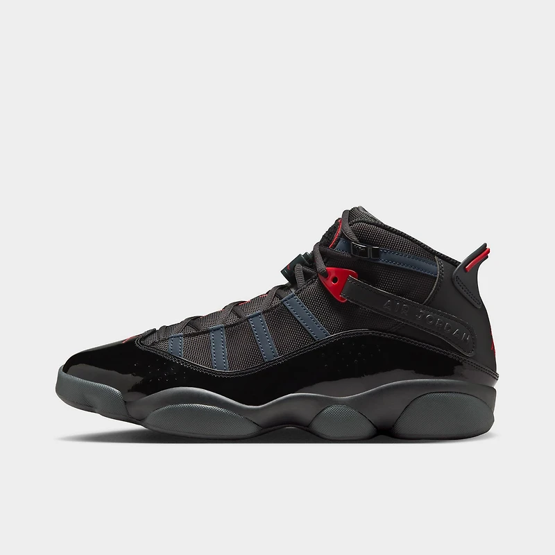 Jordan 6 Rings Black / Fire Red - Anthracite
