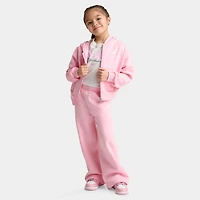 Nike Children's Fullzip Hoodie Wide Leg Pant Set / Medium Soft Pink