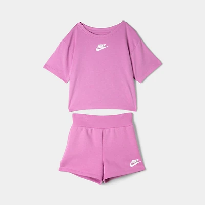 Nike Enfants Ensemble t-shirt et short / Magenta clair