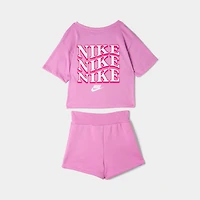 Nike Children's Tee & Short Set / Light Magenta