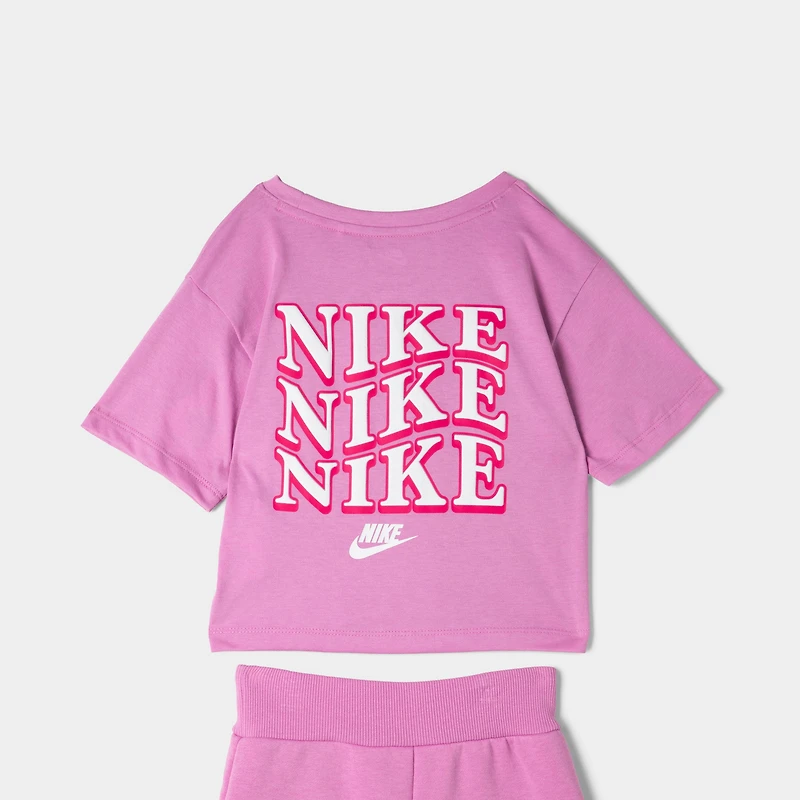 Nike Children's Tee & Short Set / Light Magenta