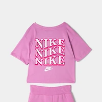 Nike Children's Tee & Short Set / Light Magenta