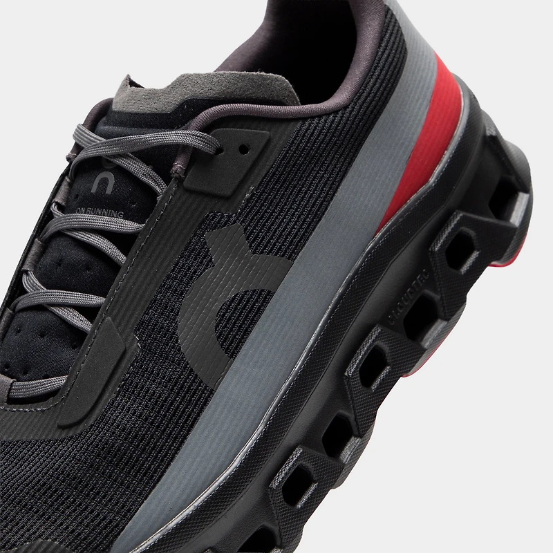 ON Running Cloud monstre / Void Noir - Rouge