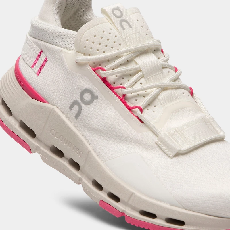 On Women's Cloudnova Ivory / Pink